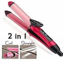 Nova 2 in 1 Hair Straightener and Curler Hair Straightener (Multicolor)
