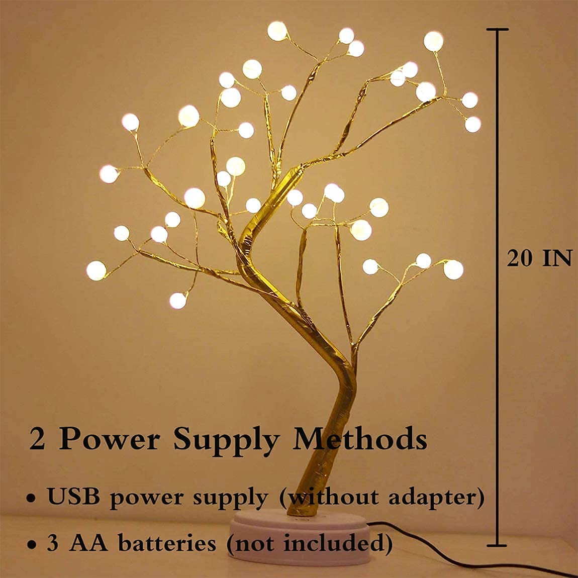 1 Tree Lamp for home Decoration Battery/USB Operated (Pearl light)