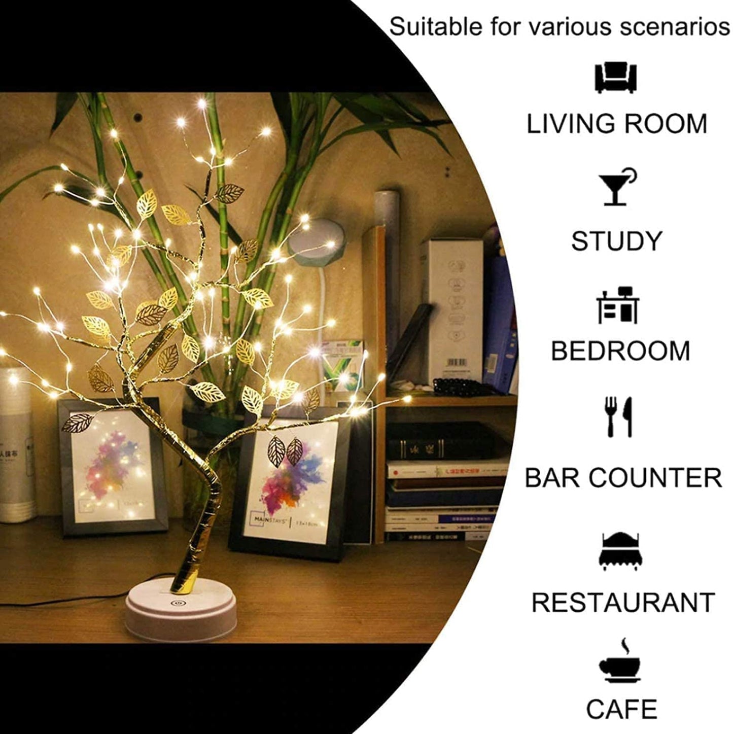 1 Tree Lamp for home Decoration Battery/USB Operated (Pearl light)