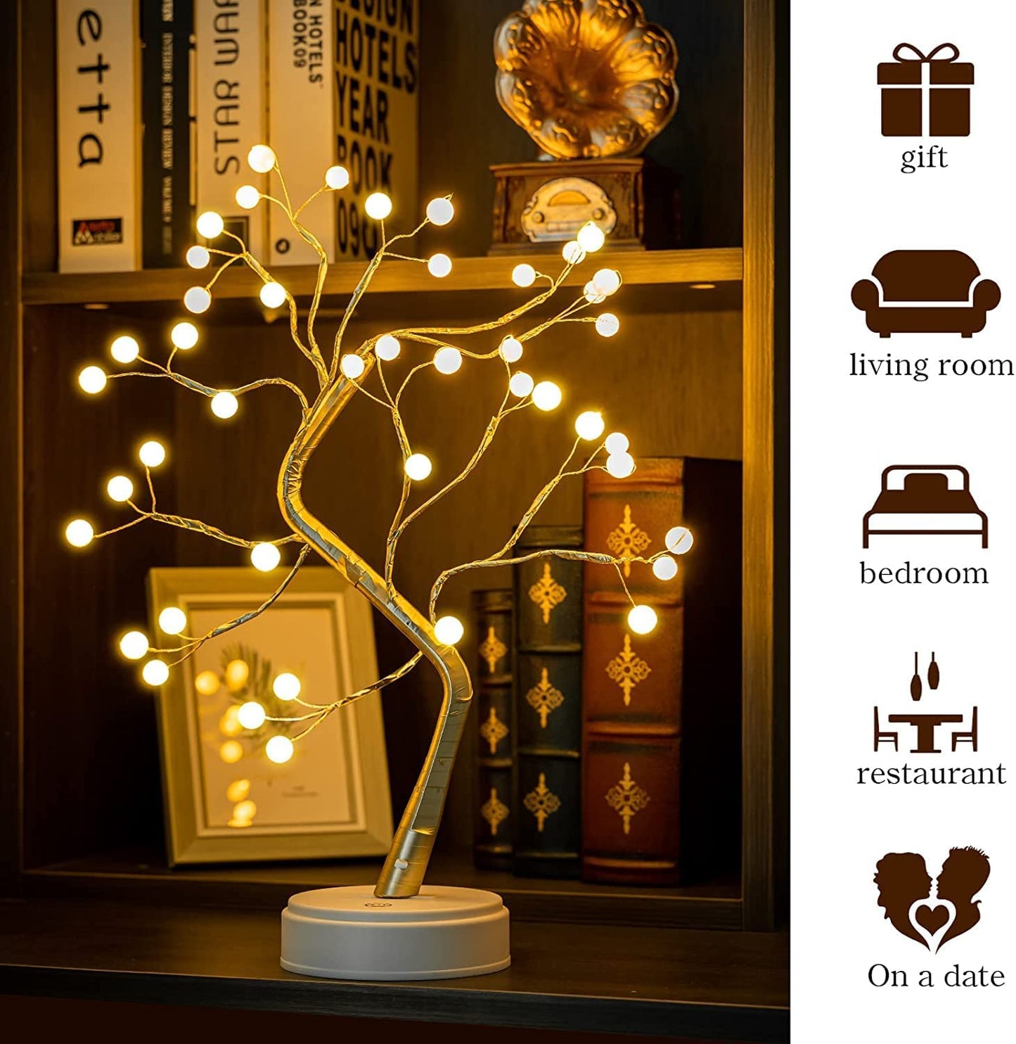 1 Tree Lamp for home Decoration Battery/USB Operated (Pearl light)