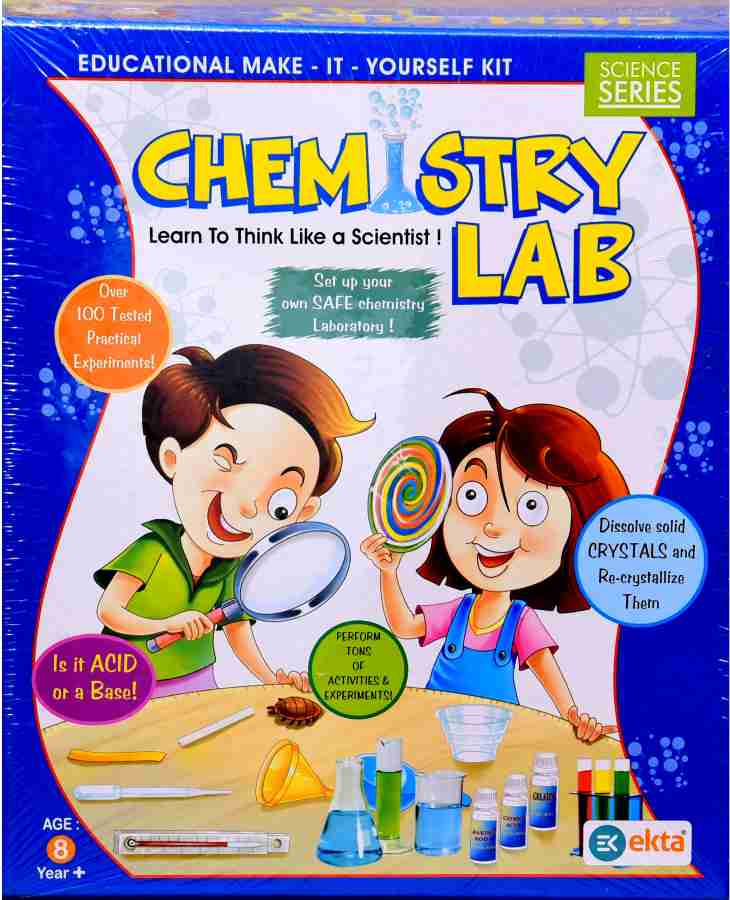 Ekta Chemistry Lab DIY Kit - For 8+ Year Children (Multicolor) (Education Make-It-Yourself Kit)