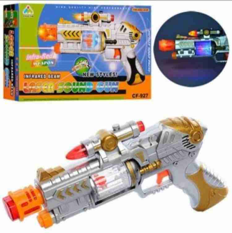 Laser Flashing Lights Gun Toy for Kids Guns & Darts (Multicolour)