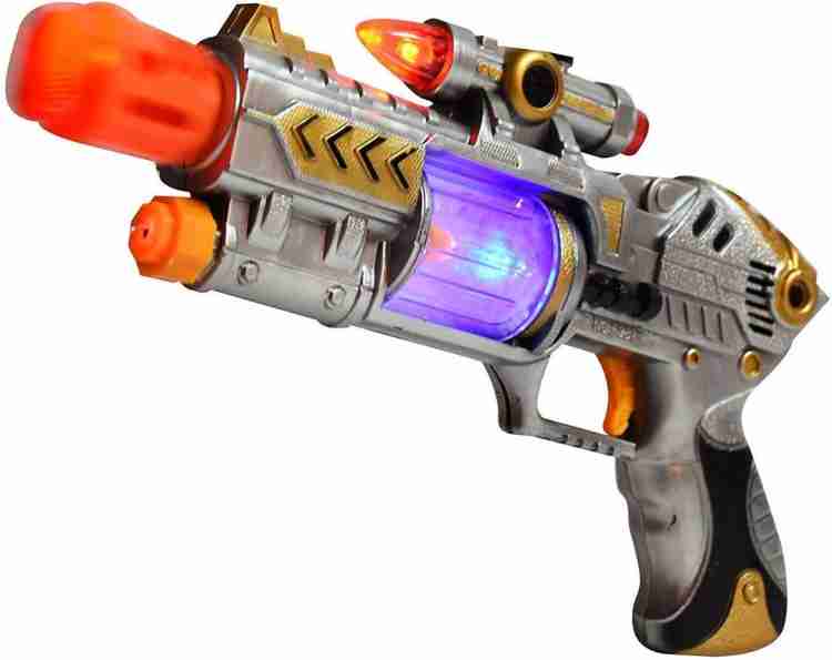 Laser Flashing Lights Gun Toy for Kids Guns & Darts (Multicolour)