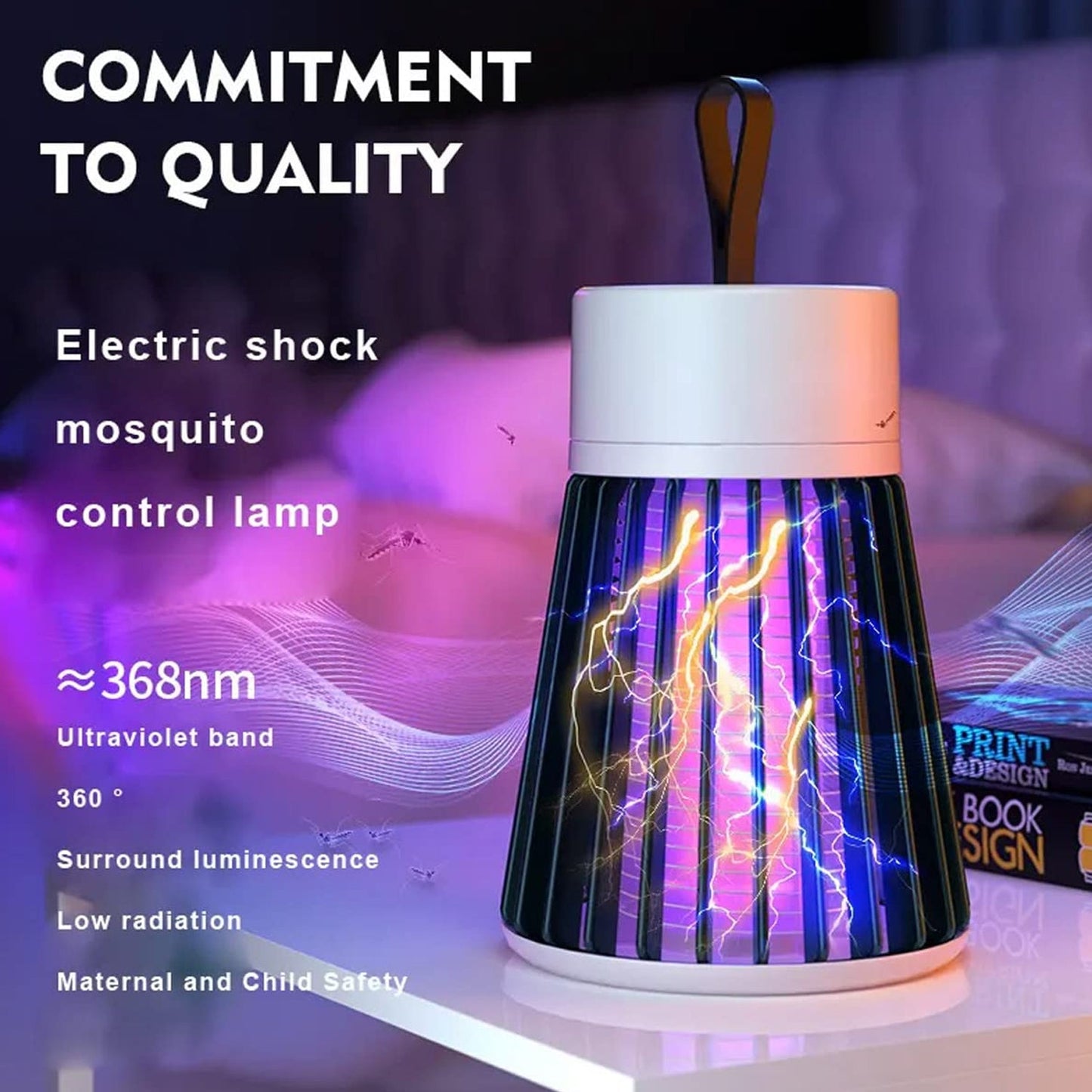 Electric Mosquito Killer, USB Powered Bug Zapper Mosquito Lamp