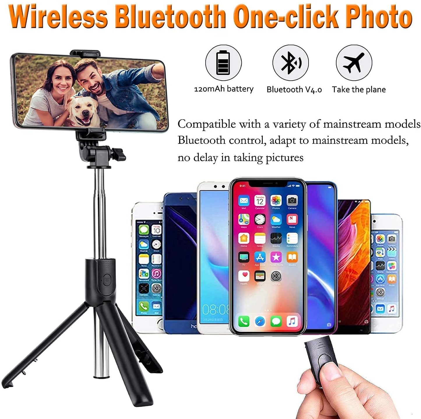 Bluetooth Selfie Stick - Black