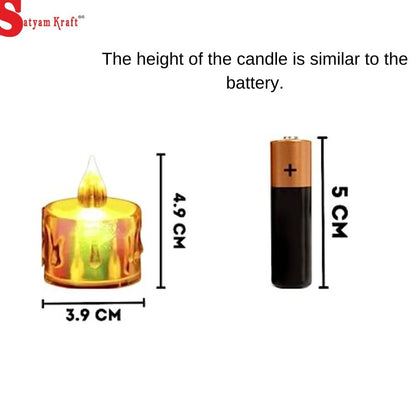 Flameless and Smokeless Decorative Multicolour Acrylic Candles